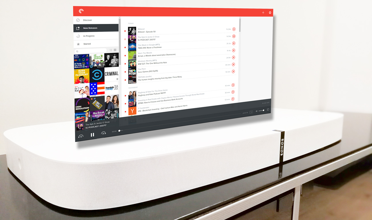 Pocketcasts now available on SONOS to beam podcasts around your home